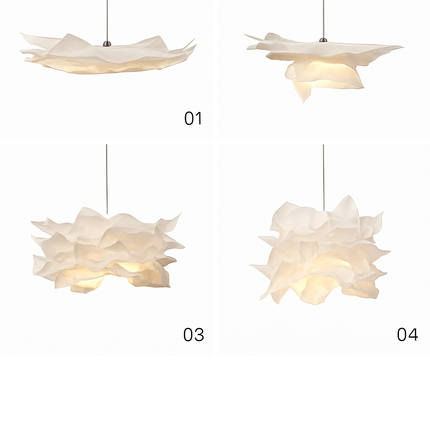 Suspension artisanale en papier blanc pour éclairage de magasin et restaurant E27 — LZ4X9T