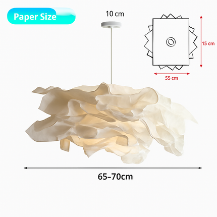 Suspension artisanale en papier blanc pour éclairage de magasin et restaurant E27 — LZ4X9T