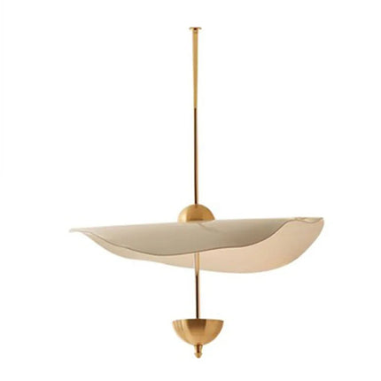 Suspension art déco feuille de lotus en métal doré — LZ4P9XQ