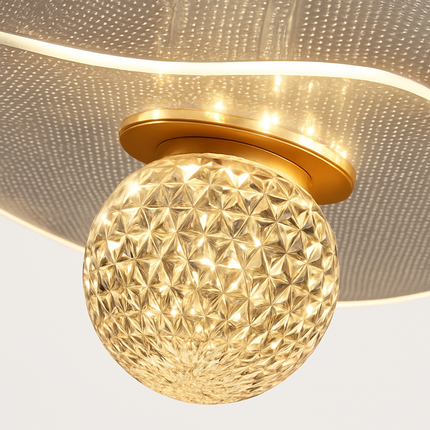 Suspension LED feuille de lotus en cristal personnalisée — LZ4X9T