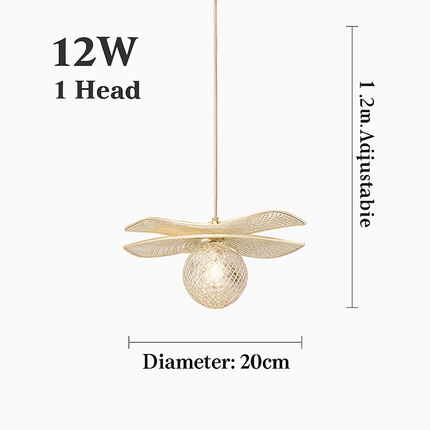 Suspension LED feuille de lotus en cristal personnalisée — LZ4X9T