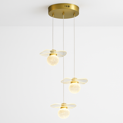 Suspension LED feuille de lotus en cristal personnalisée — LZ4X9T
