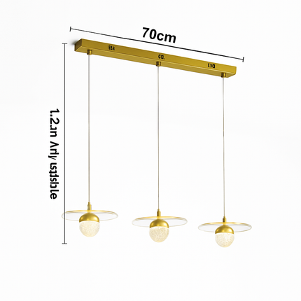 Suspension LED feuille de lotus en cristal personnalisée — LZ4X9T