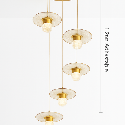 Suspension LED feuille de lotus en cristal personnalisée — LZ4X9T
