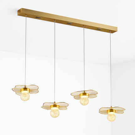 Suspension LED feuille de lotus en cristal personnalisée — LZ4X9T