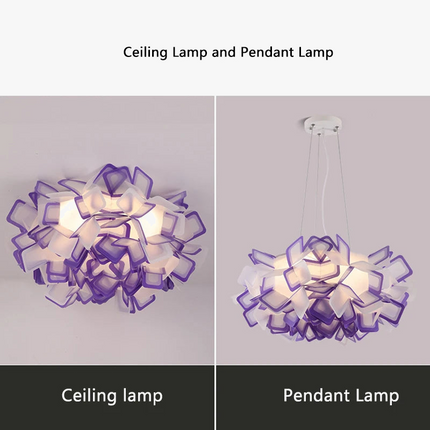 Suspension LED design fleur en acrylique pour salon et chambre — LZ4X9T