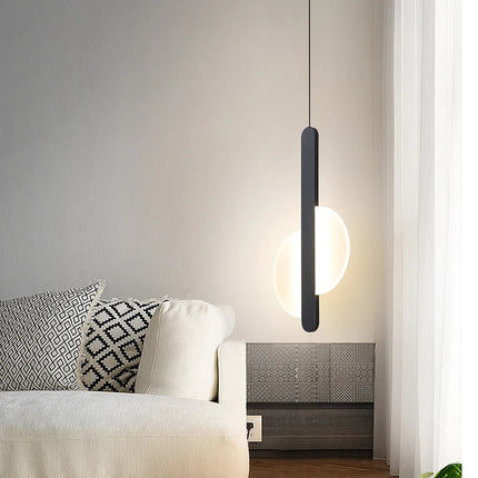 Suspension moderne géométrique en acrylique LED forme lune — LZ4X9B