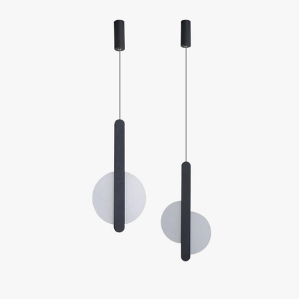 Suspension moderne géométrique en acrylique LED forme lune — LZ4X9B