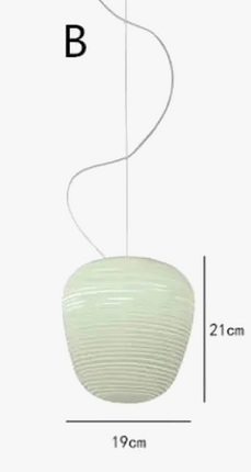 Suspension globe rétro en verre avec abat-jour — LZ4P9XJ