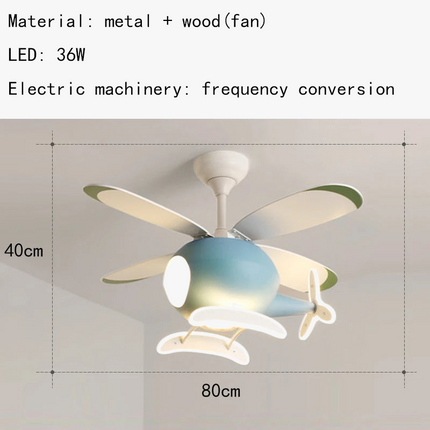 Suspension hélicoptère LED avec ventilateur et télécommande — LZ4X9P