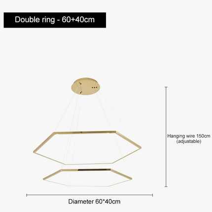 Suspension hexagonale multi-niveaux design — LZ4X9P2