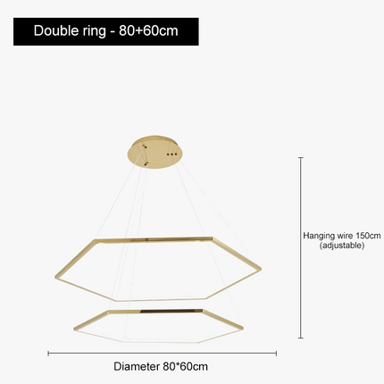 Suspension hexagonale multi-niveaux design — LZ4X9P2