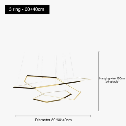 Suspension hexagonale multi-niveaux design — LZ4X9P2