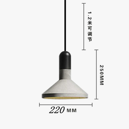 Suspension industrielle en béton pour café et restaurant — LZ4X9T2