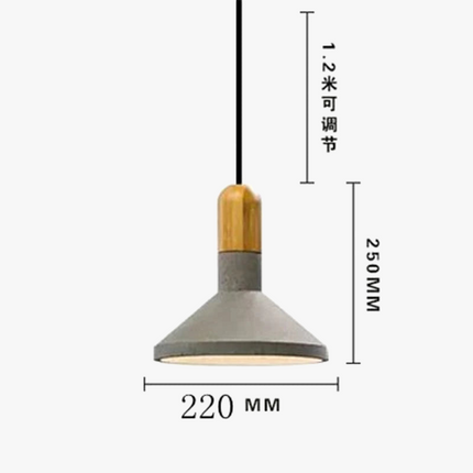 Suspension industrielle en béton pour café et restaurant — LZ4X9T2