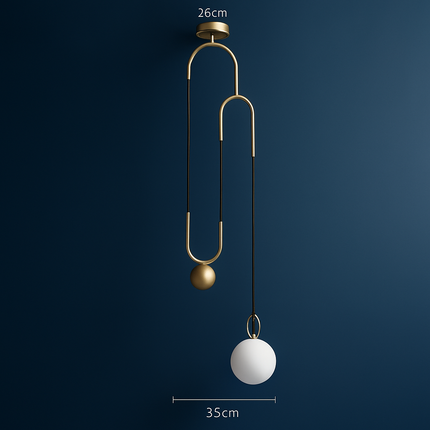 Suspension nordique extensible avec boule en verre design — LZ4X9P