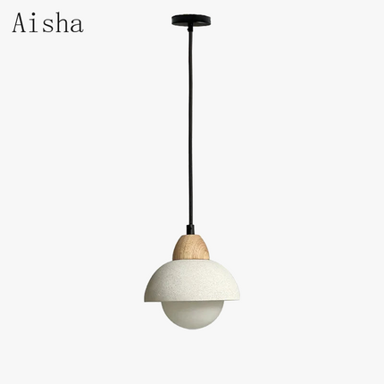 Suspension japonaise en grès pour bar et restaurant en bois massif — LZ4X9T