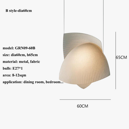 Suspension en tissu fait main style wabi sabi pour éclairage intérieur — LZ4G7XQ