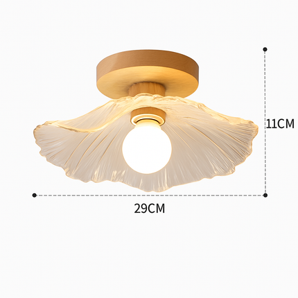 Suspension japonaise design en bois et verre — LZ4X9T1