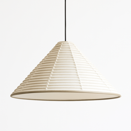 Suspension japonaise circulaire pliable en papier de riz Wabi Sabi — LZ4X9P2