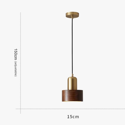 Suspension en laiton et noyer pour bar et restaurant — LZ4X9M