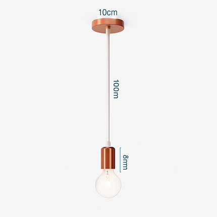 Suspension lampe de plafond cage en fer style loft E27 or rose — LZ4X9T