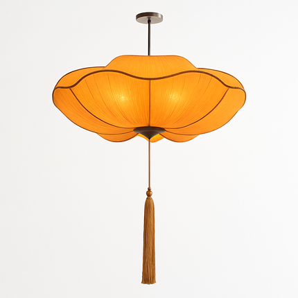 Suspension lanterne chinoise en tissu fait main — LZ4X9P