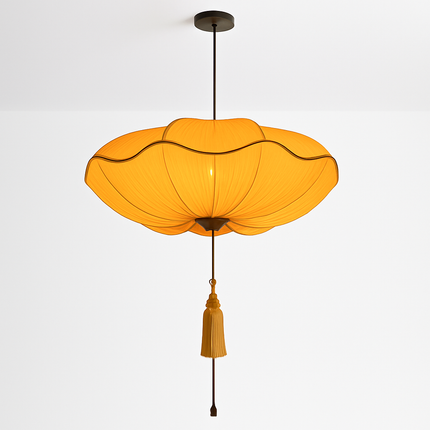Suspension lanterne chinoise en tissu fait main — LZ4X9P