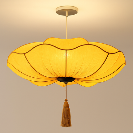 Suspension lanterne chinoise en tissu fait main — LZ4X9P