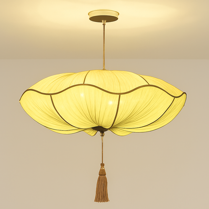 Suspension lanterne chinoise en tissu fait main — LZ4X9P