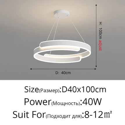 suspension led anneau design pour décoration intérieure élégante
