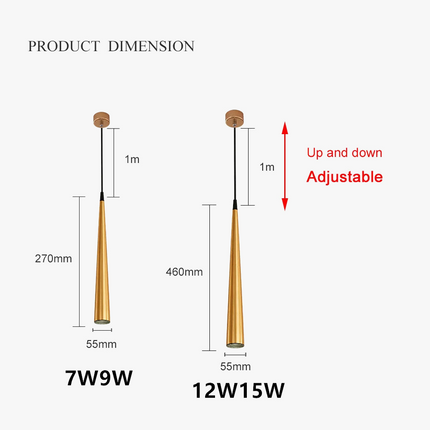 Suspension LED tube long à intensité variable et anti-éblouissement — LZ4X9T