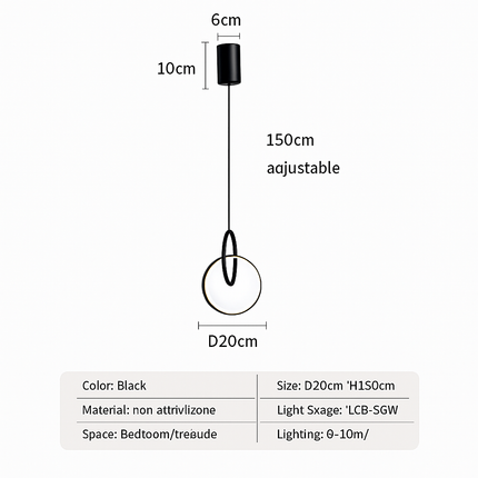 Suspension LED au design moderne et créatif