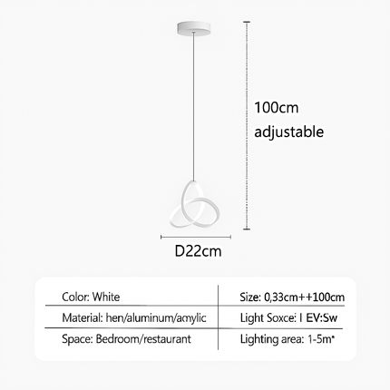 Suspension LED au design moderne et créatif
