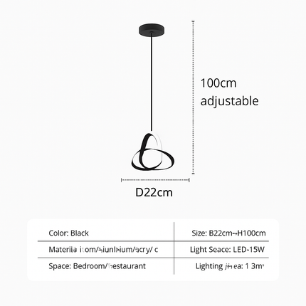 Suspension LED au design moderne et créatif