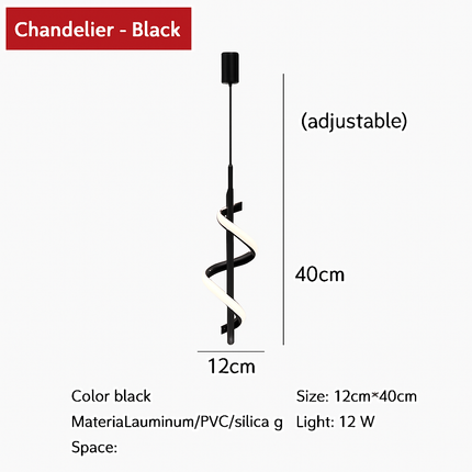 Suspension LED au design moderne et créatif