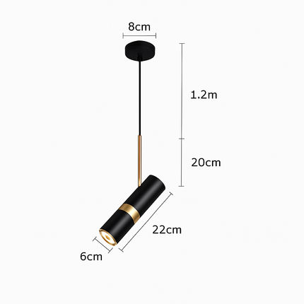 Suspension LED rotative à 360° au design nordique — LZ4X9P