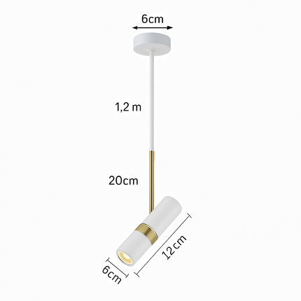 Suspension LED rotative à 360° au design nordique — LZ4X9P
