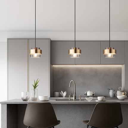 Suspension LED cylindriques en ou nordiques