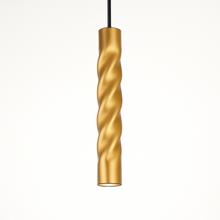 Suspension LED design cylindrique en spirale Pipe