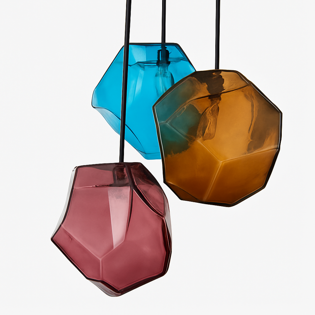 Suspension LED en verre coloré Stone au design contemporain — LZ4X9T2