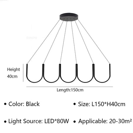 Suspension LED moderne pour intérieur hôtel et villa — LZ4X9T1