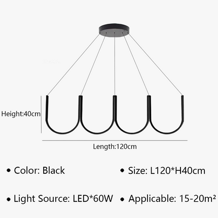 Suspension LED moderne pour intérieur hôtel et villa — LZ4X9T1