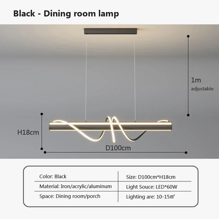 suspension LED design moderne pour restaurant