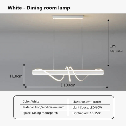suspension LED design moderne pour restaurant