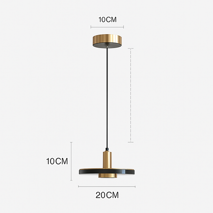 Suspension LED nordique en fer et marbre pour intérieur — LZ4P9XJ