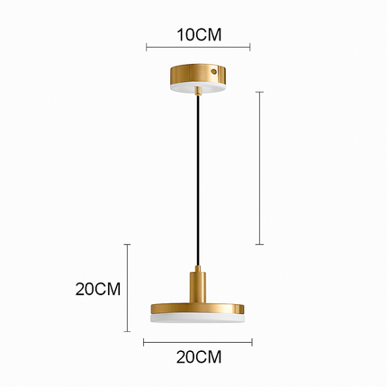 Suspension LED nordique en fer et marbre pour intérieur — LZ4P9XJ