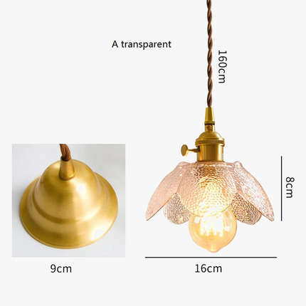Suspension LED design nordique en laiton et verre — LZ4X9P