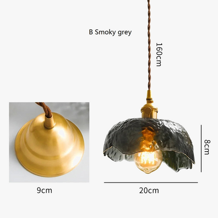 Suspension LED design nordique en laiton et verre — LZ4X9P