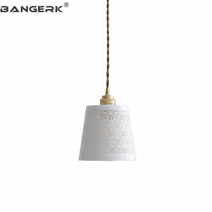 suspension LED design nordique moderne en cuivre et céramique